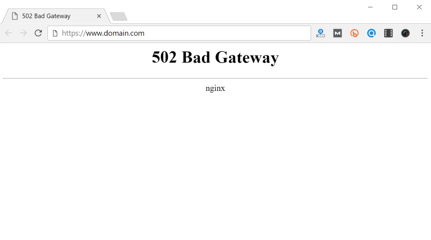 Error 502 Puerta de Enlace Incorrecta en el navegador