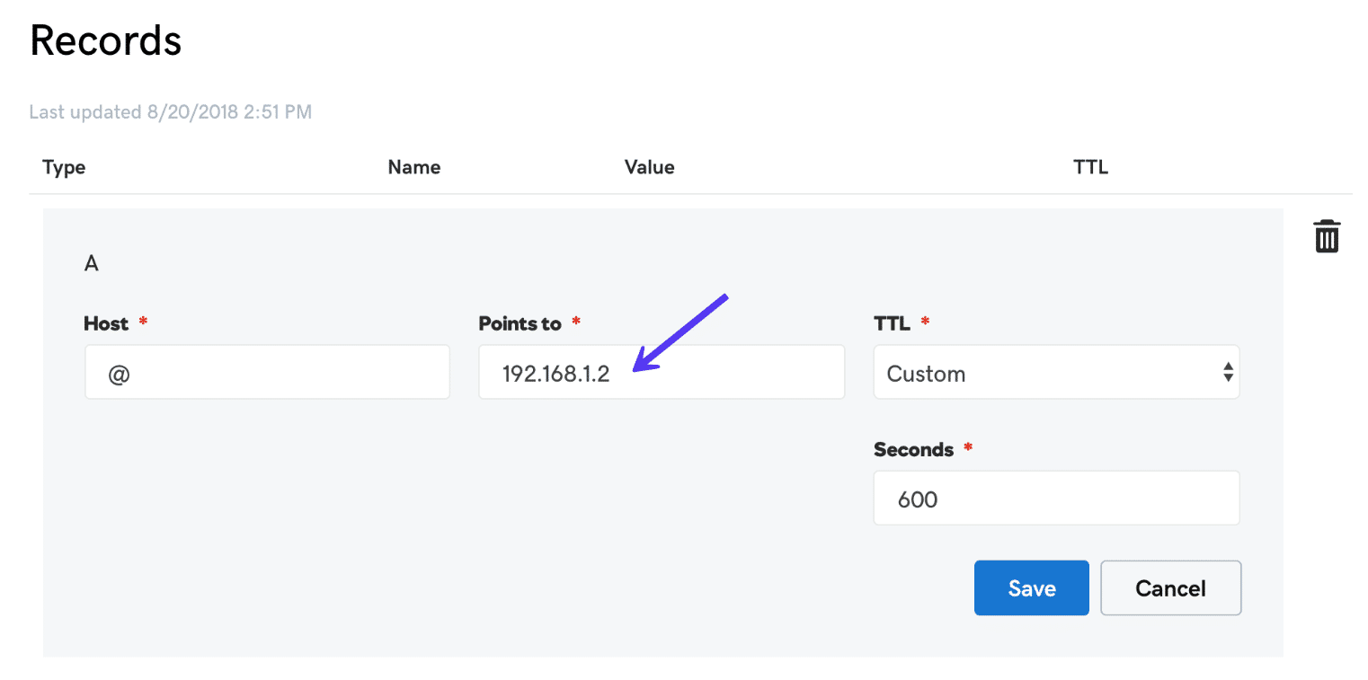 Cómo agregar un A récord en GoDaddy