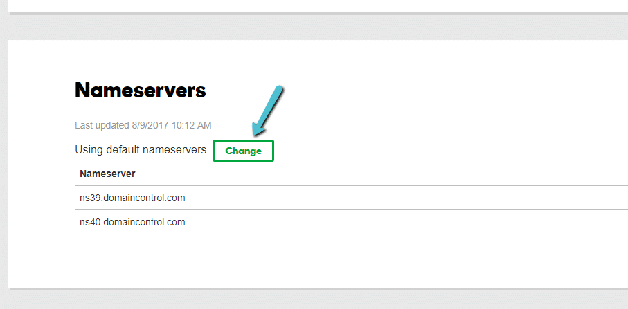 Cambiar nameservers predeterminados