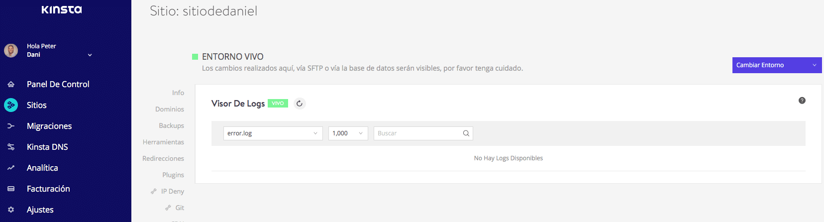 Compruebe los logs por errores 502 puerta de enlace incorrecta