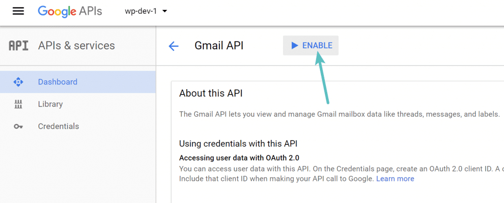 Habilitar Gmail API