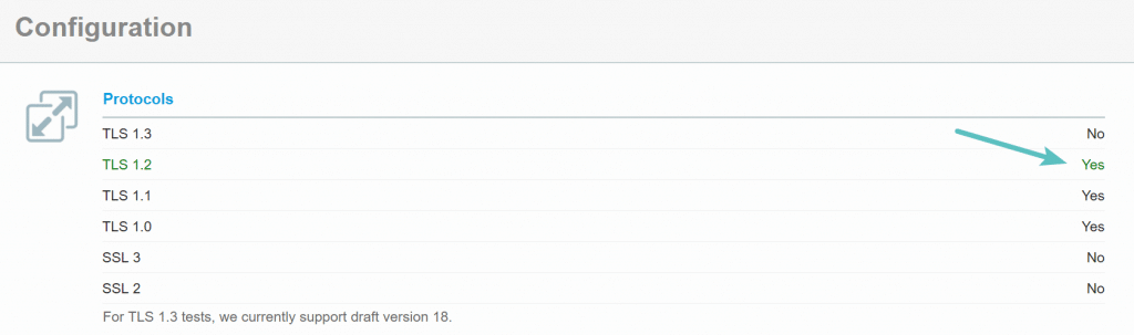 Soporte de servidor TLS 1.3