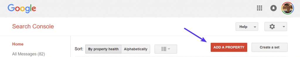 Agregar propiedad en Google Search Console