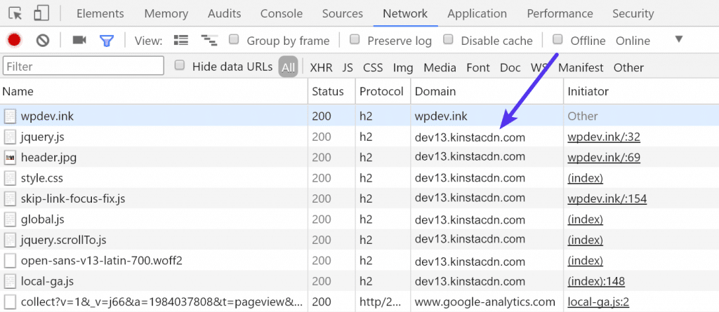 Solicitudes de HTTP de Kinsta CDN