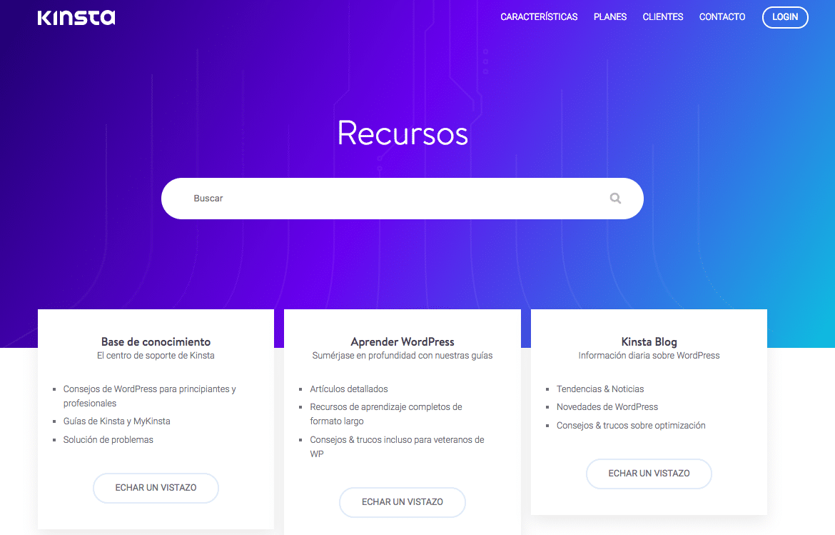 Kinsta recursos