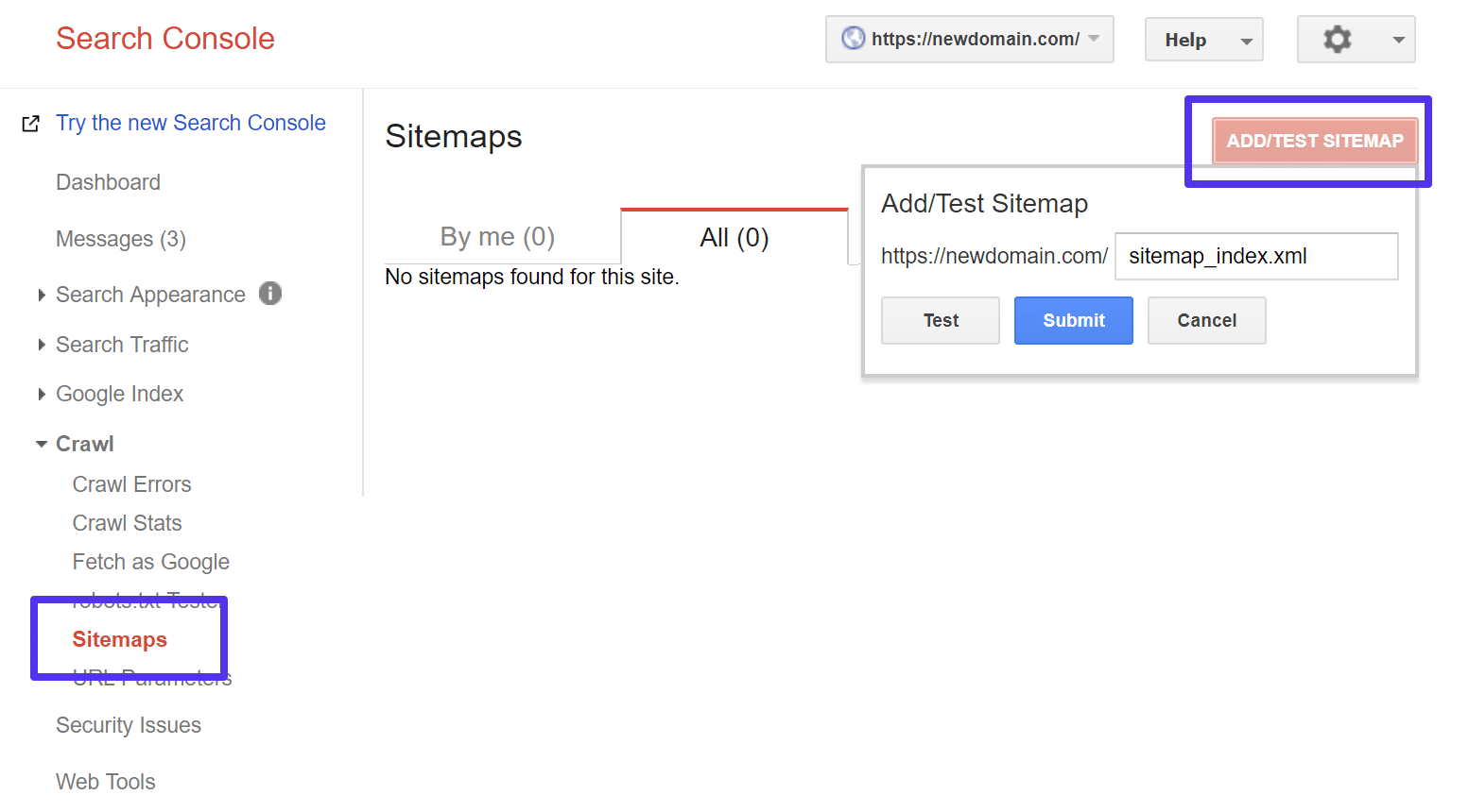 Enviar archivo de sitemap en Google Search Console