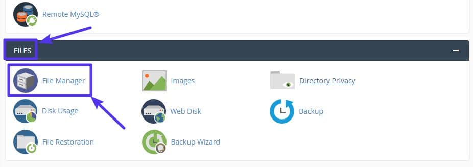 Cómo acceder al Administrador de archivos (File Manager) de cPanel