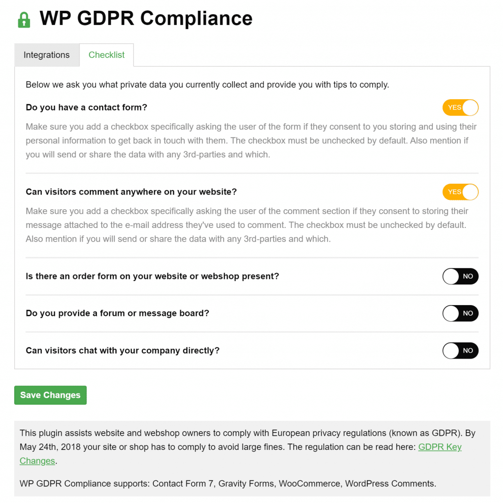 Cumplimiento de WP GDPR