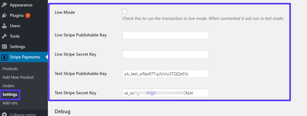 Cómo introducir las claves de la API