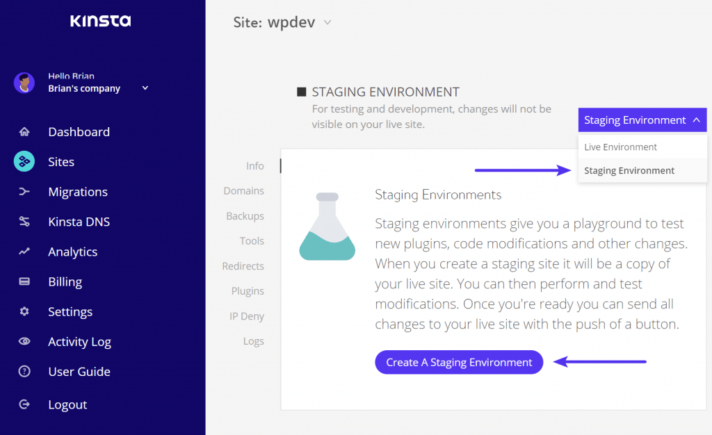 Crear un entorno de staging WordPress