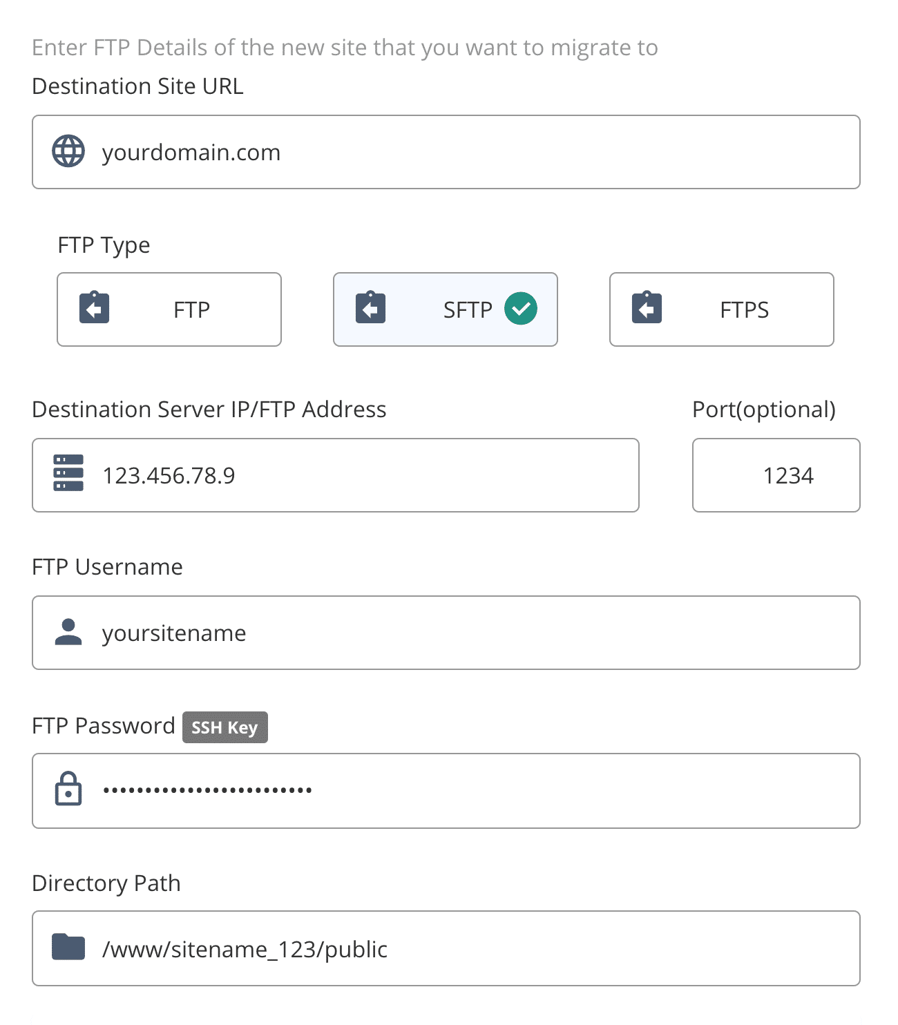 Migrar Guru SFTP