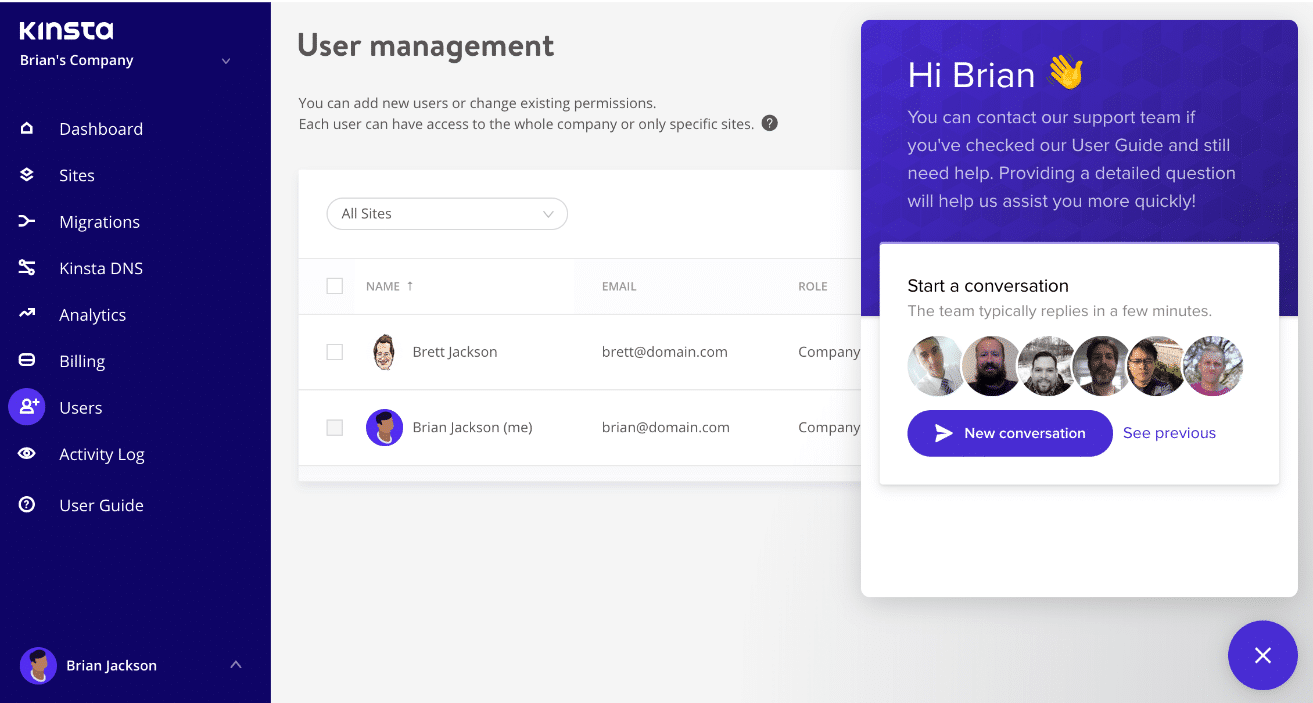 Soporte de Kinsta WordPress hosting