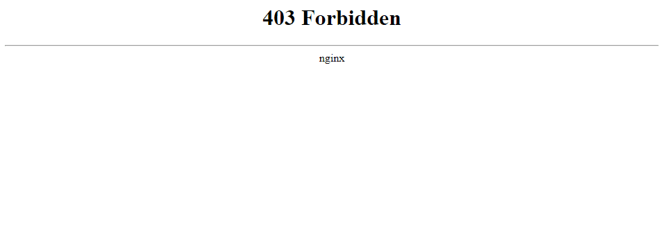 Así luce el Error 403 Forbidden