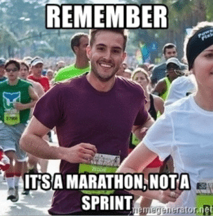 Recuerde es un maratón no una carrera