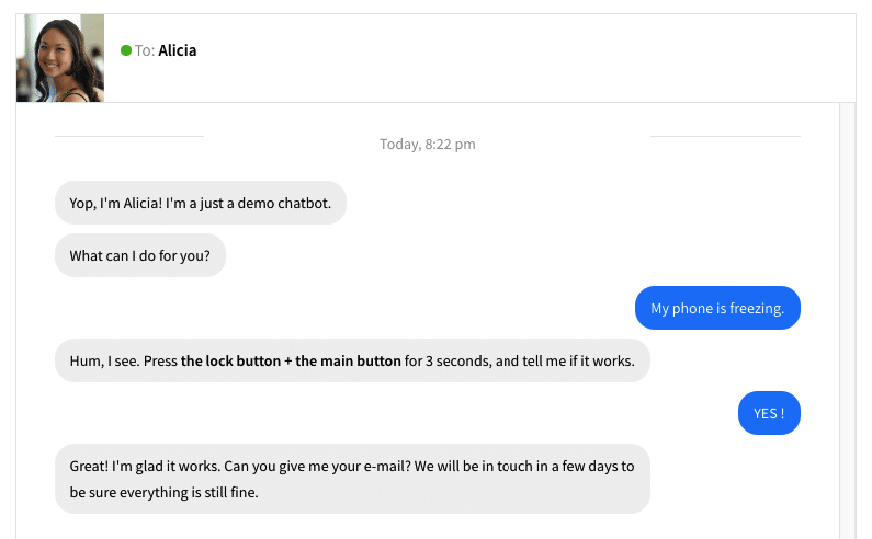 Problemas técnicos de un Chatbot