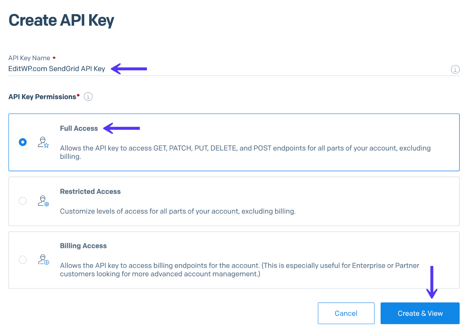 Creando un API key en SendGrid