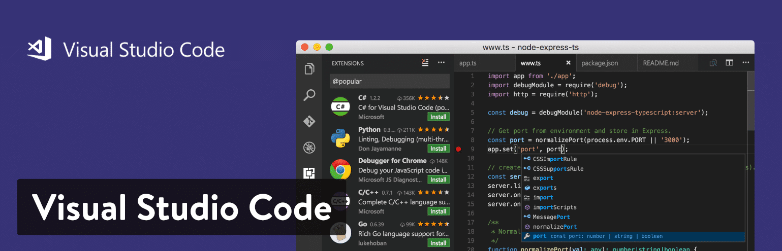 Editor de texto Visual Studio Code
