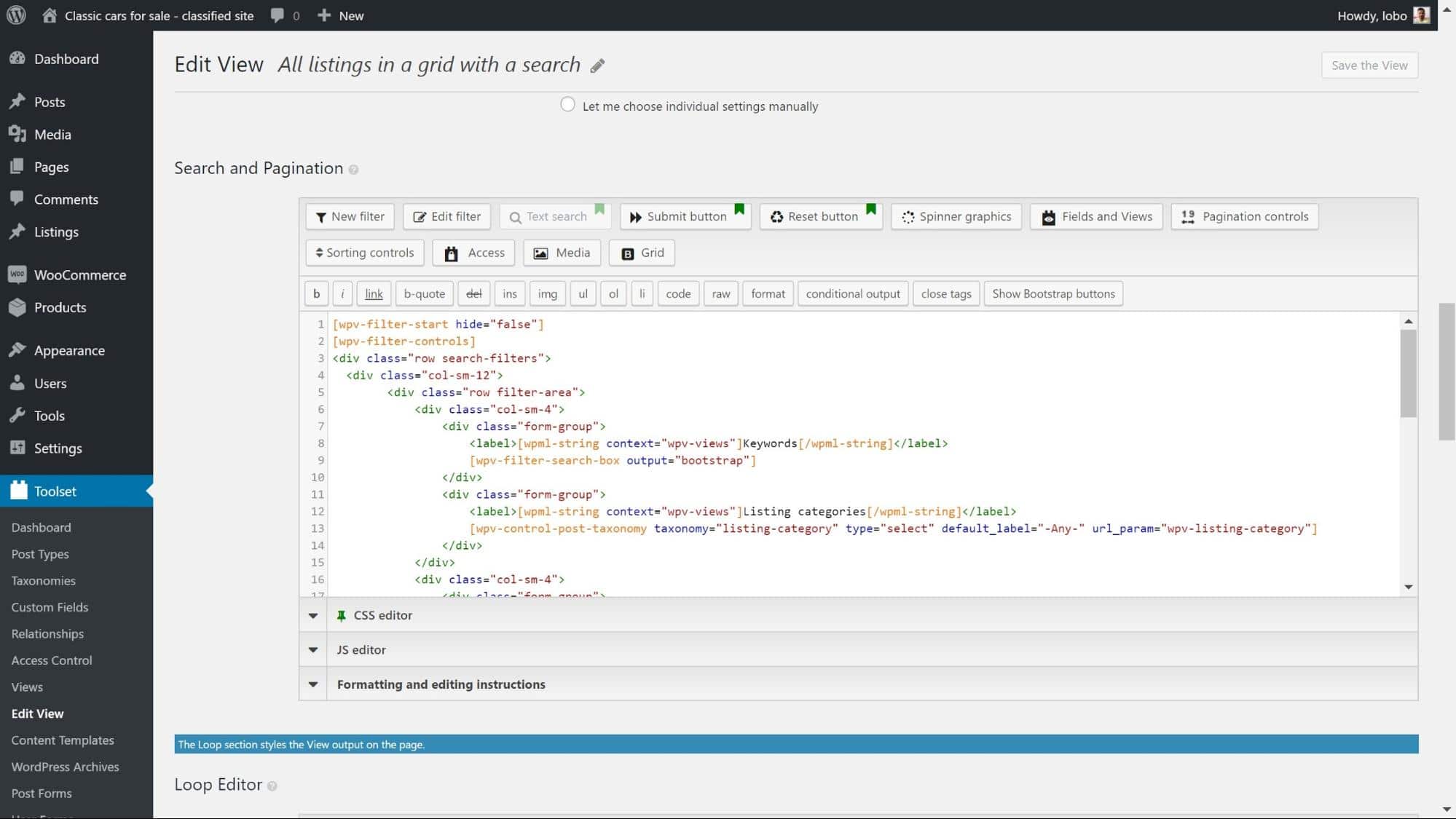 Búsqueda y paginación con filtros y HTML