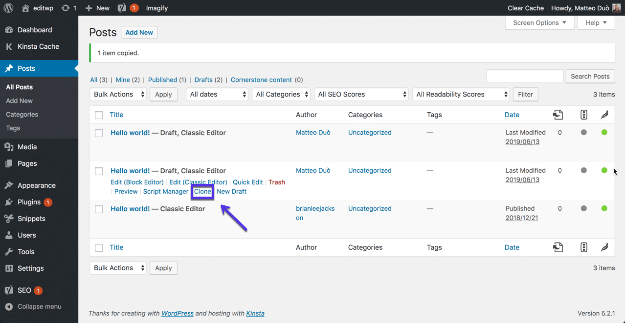 El plugin de Duplicate Post