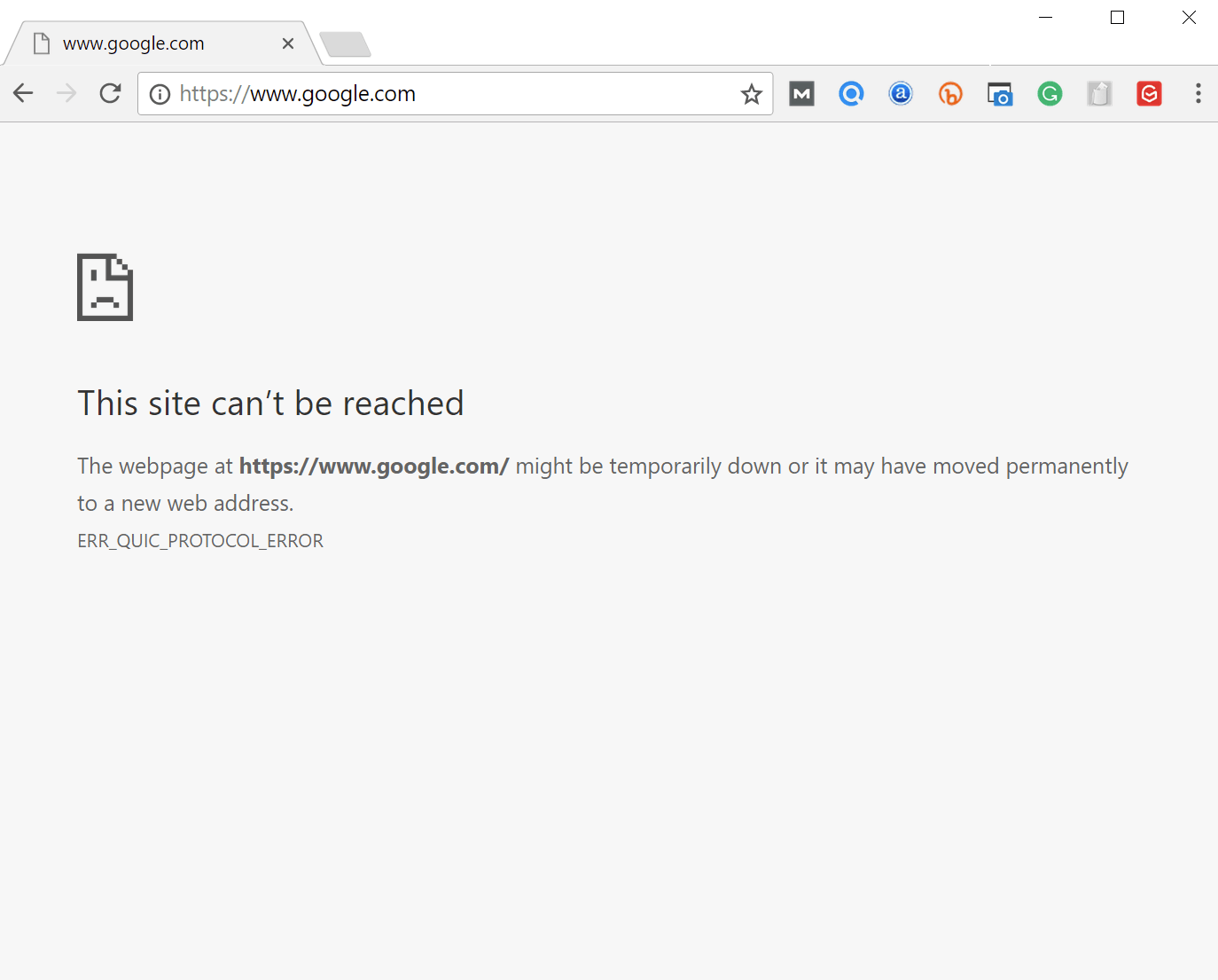 Cómo corregir el mensaje ERR QUIC PROTOCOL ERROR en el navegador Chrome