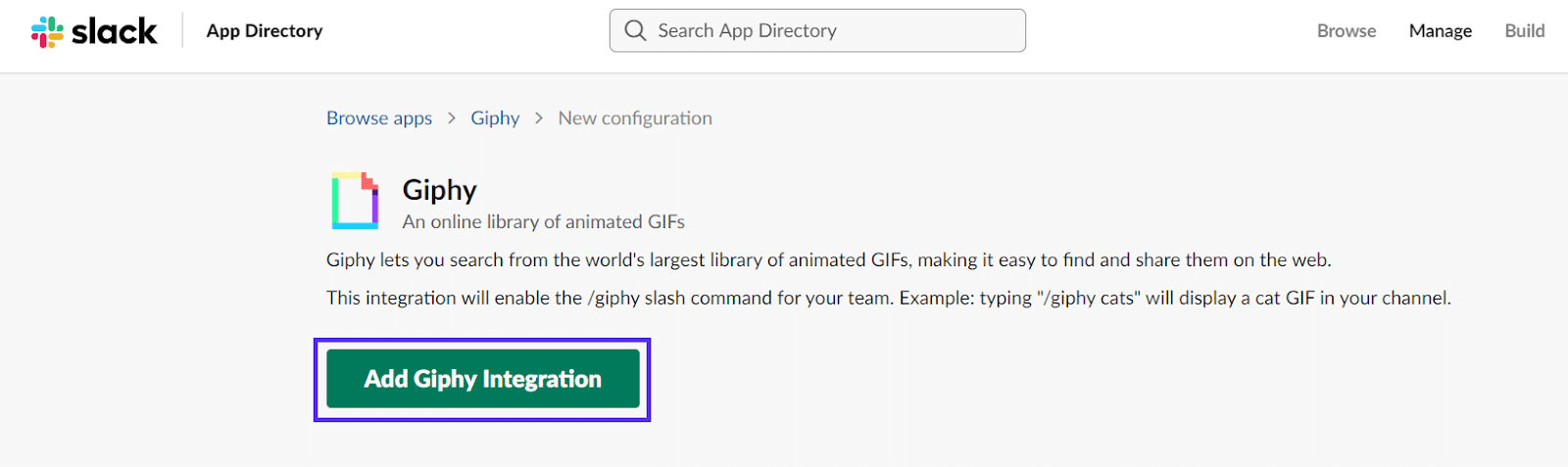 Añadiendo Integración Giphy