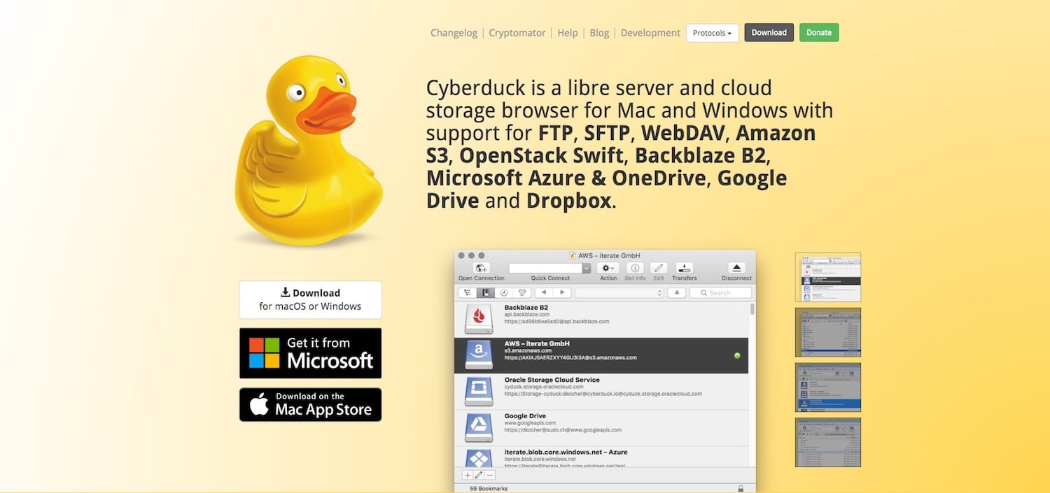 Cyberduck 8.6.2.40032 for ipod download