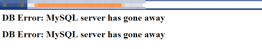 Error en el navegador que muestra el error "MySQL server has gone away"
