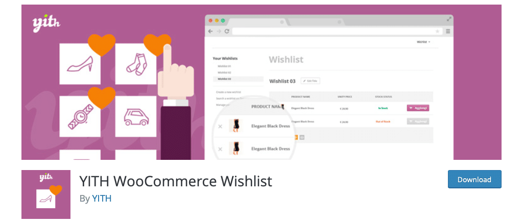 yith woocommerce wishlist