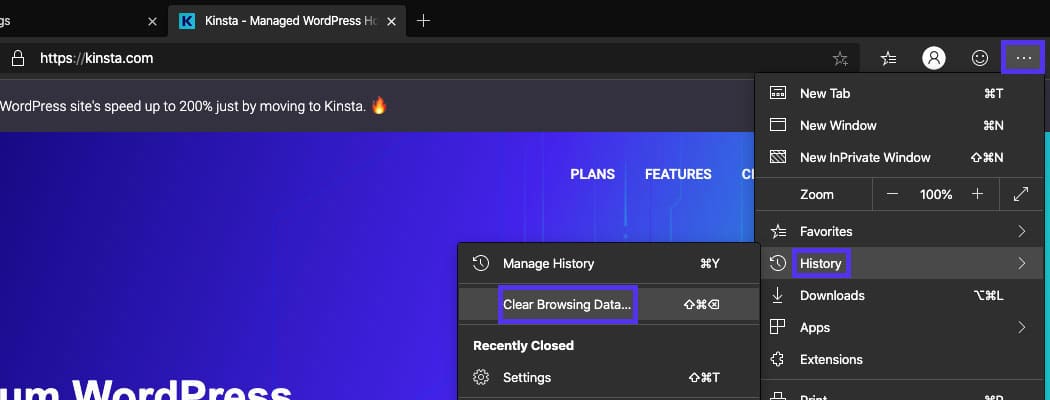 Si hace clic para borrar sus datos de navegación, también puede eliminar las cookies