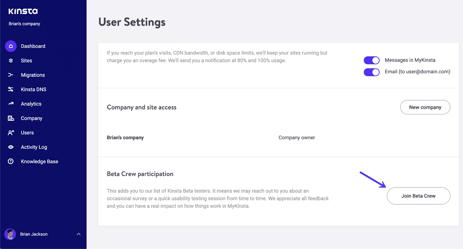 Únete al Kinsta Beta Crew