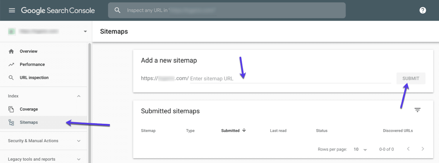 Añadir un sitemap a la consola de búsqueda de Google