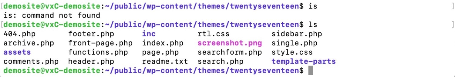 Introducir un error de escritura en la terminal