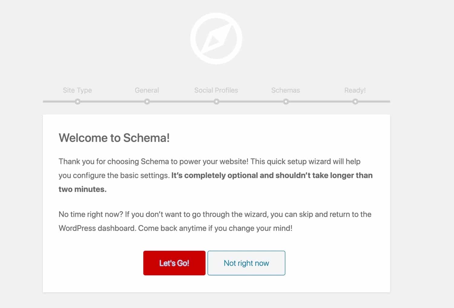 Asistente de configuración rápida del Schema