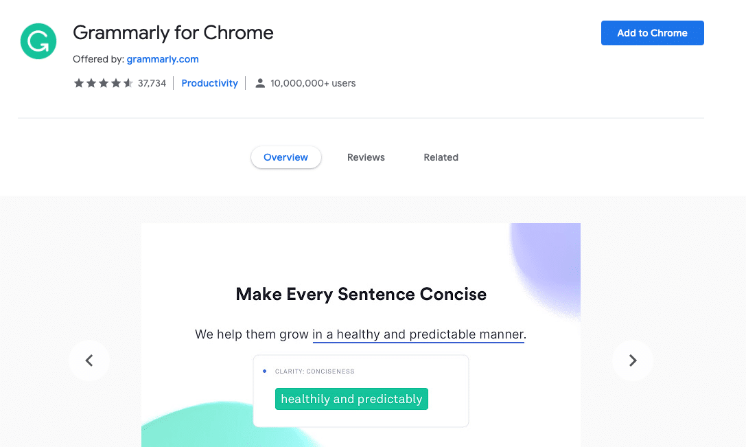 Grammarly extension