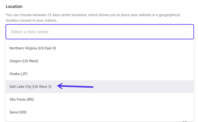 El centro de datos de Salt Lake City en MyKinsta