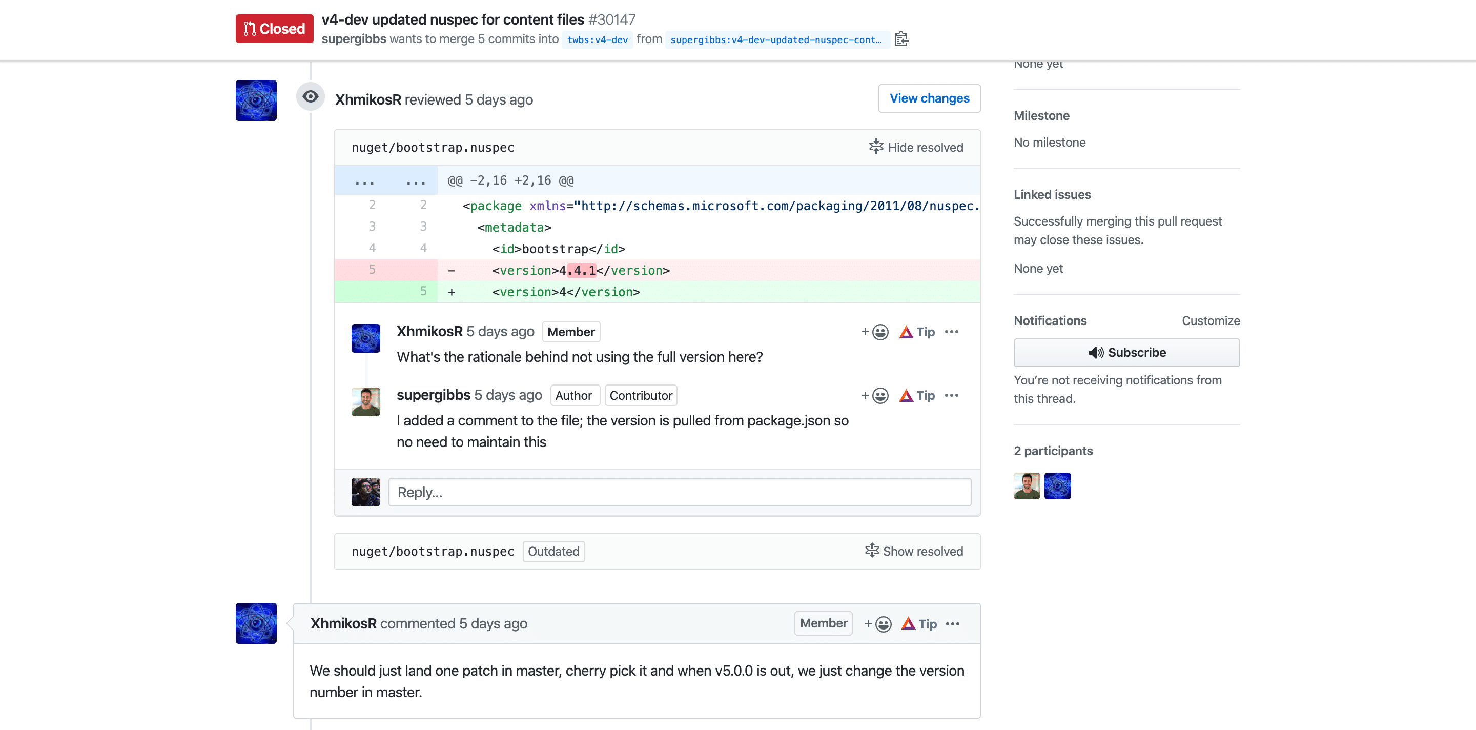 Herramienta de revisión del código GitHub en una solicitud de extracción