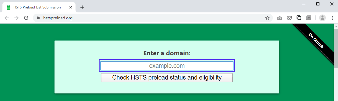 Presentación de la lista de precarga del HSTS