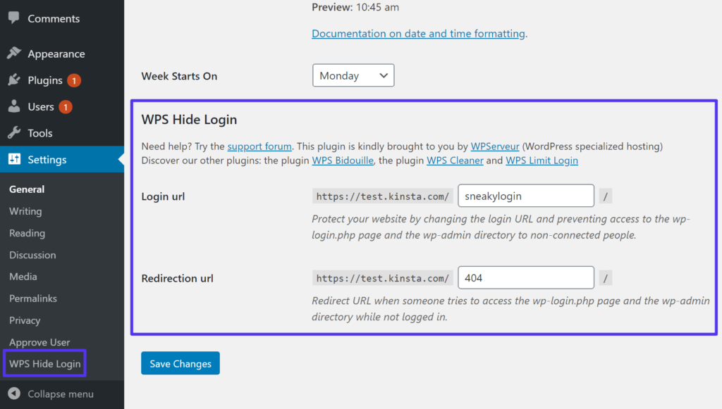 Cómo cambiar el URL de registro de WordPress