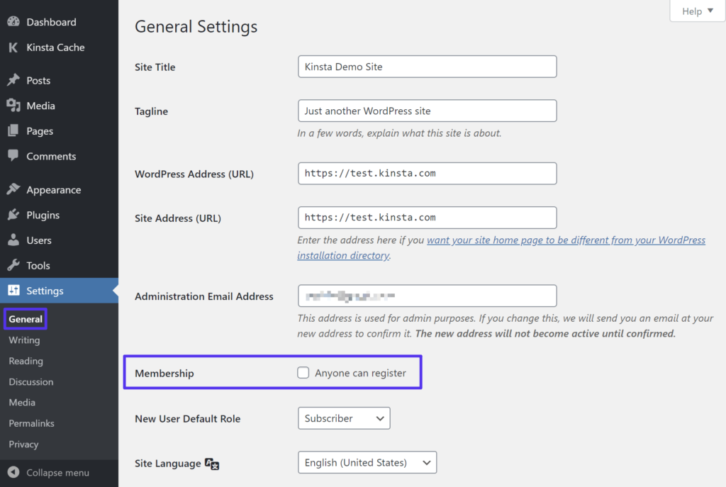 Cómo desactivar el registro de WordPress