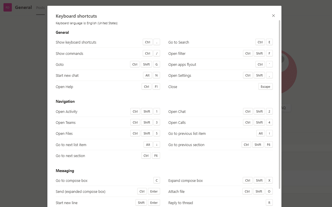 Los atajos de teclado de los Microsoft Teams