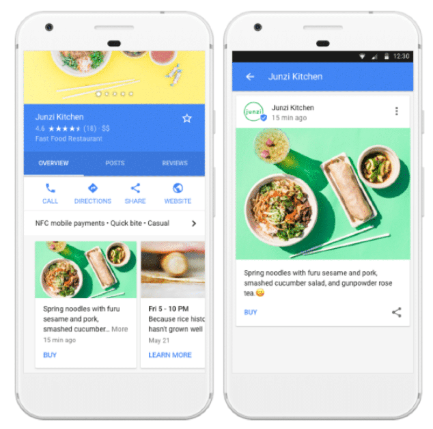 Puedes usar Google Posts para mostrar lo que puedes hacer