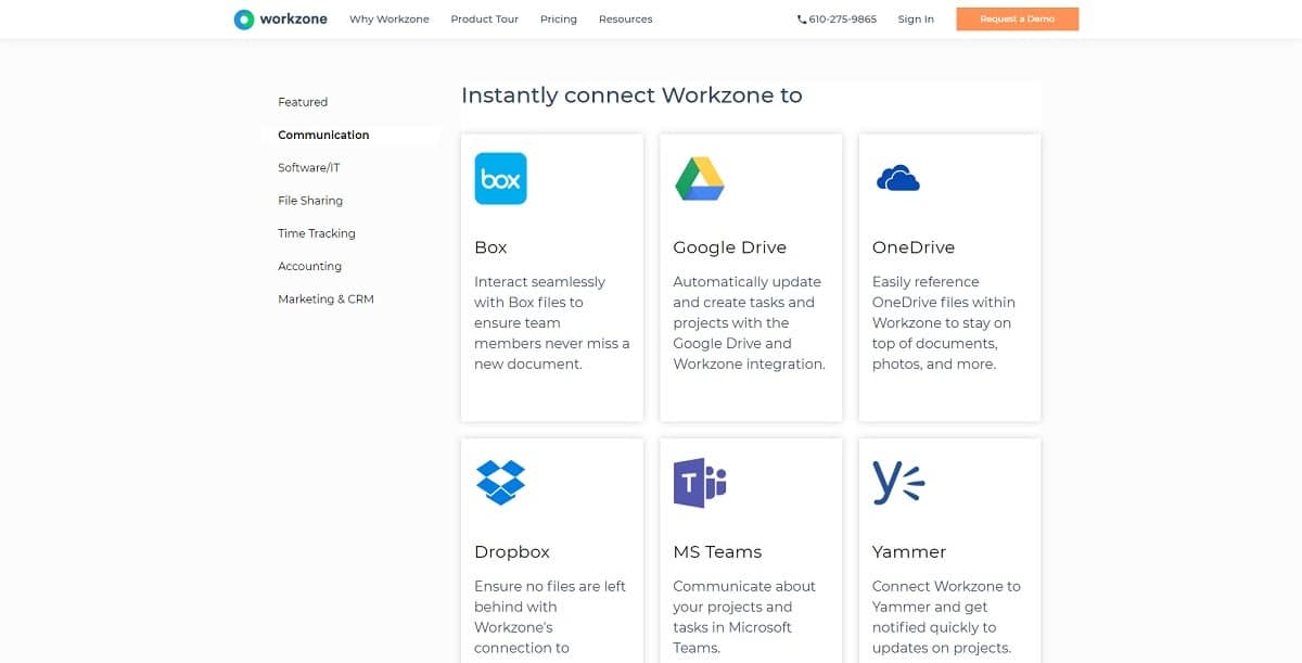 Integraciones de la zona de trabajo