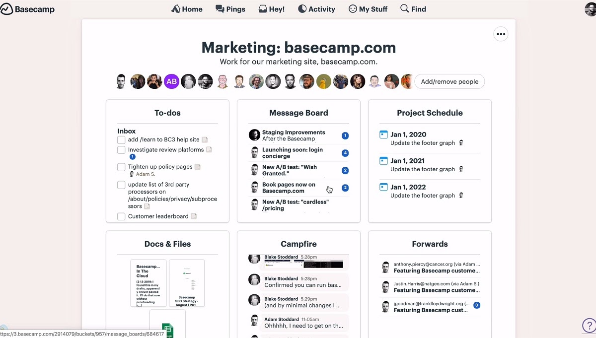 UI del Basecamp