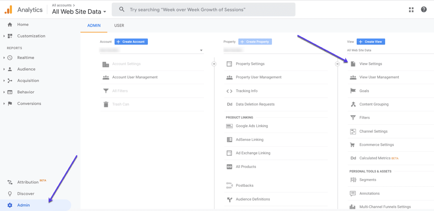 Configurar una vista sin filtrar en Google Analytics