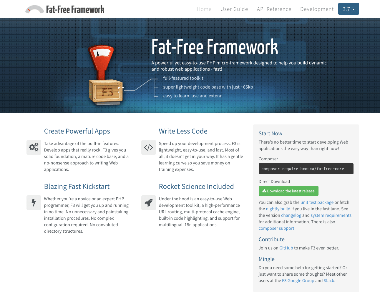 Fat-Free Framework