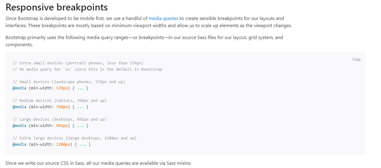 Los puntos de ruptura de respuesta de Bootstrap