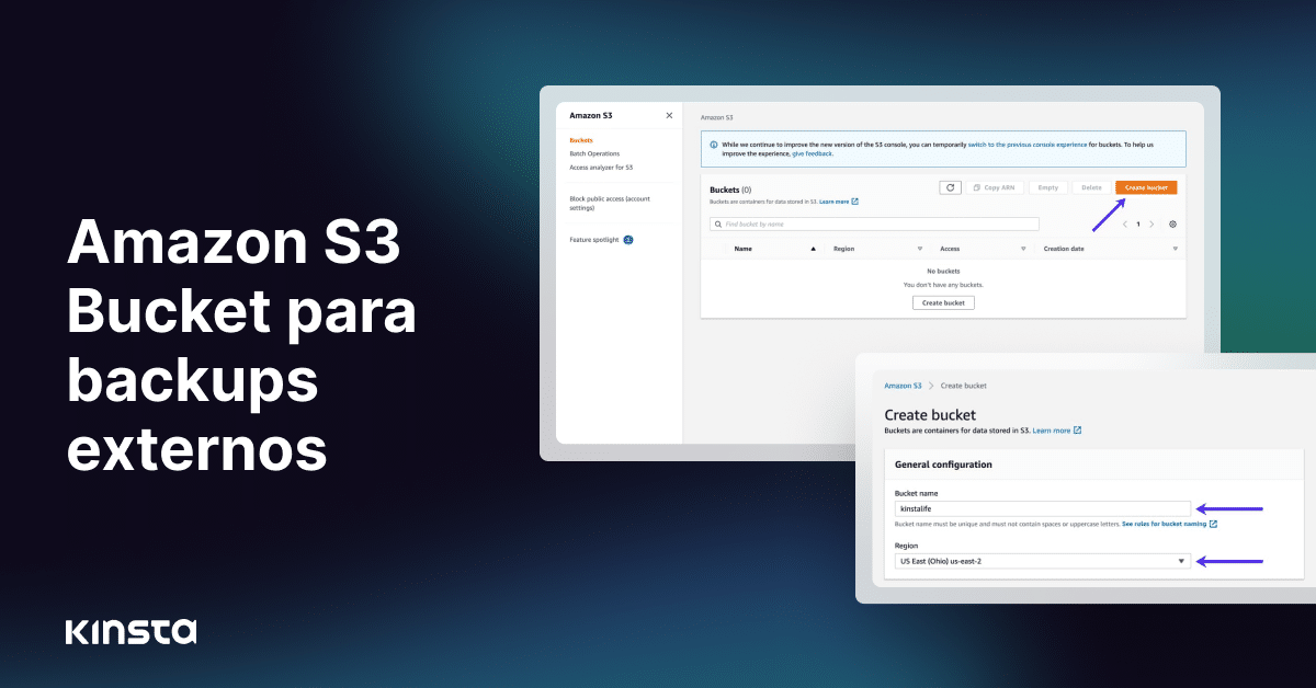 Cómo Configurar un Contenedor de Amazon S3 para Copias de Seguridad