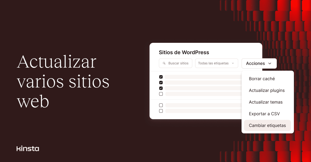 Actualiza varios sitios de WordPress con las acciones masivas de ...