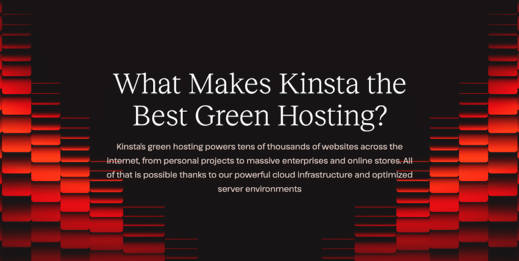 ¿Qué hace que Kinsta sea el mejor servicio de alojamiento ecológico?