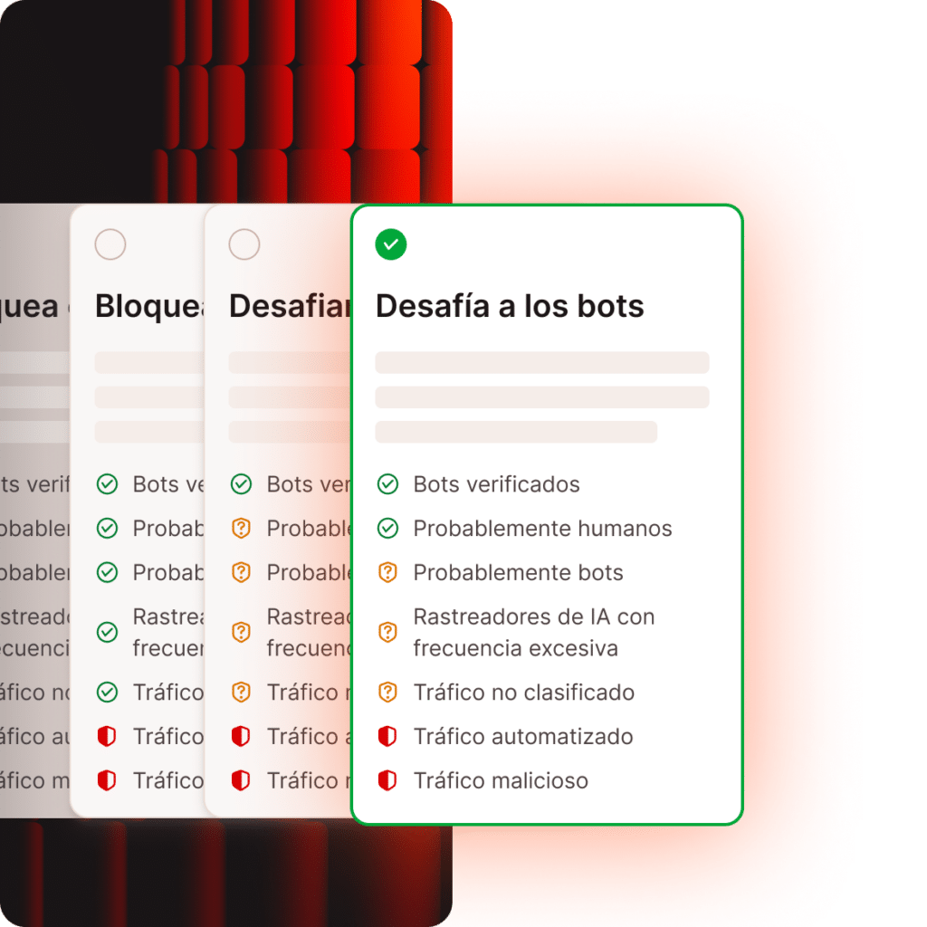 Controla cómo interactúan los bots con tu sitio web eligiendo una de las opciones de protección contra bots de Kinsta.
